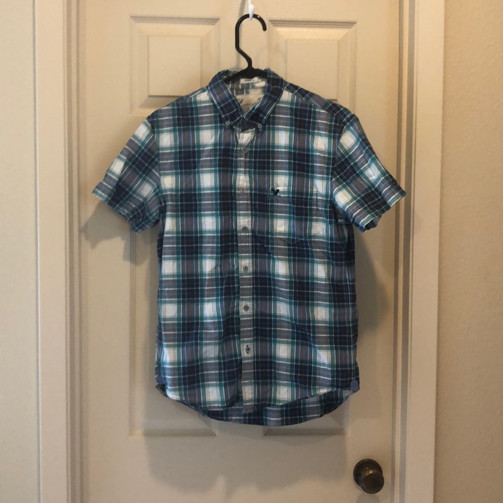 Plaid American Eagle Button Down